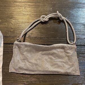 Chic Silver Mesh Wristlet